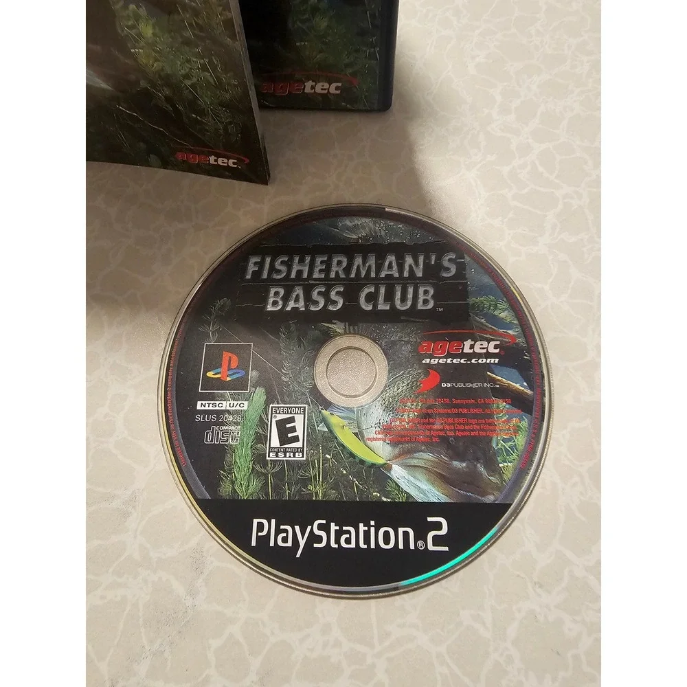 Fisherman's Bass Club Sony PlayStation 2 PS2 Game Agetec SLUS-20426 CIB NTSC